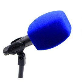 Mic Foam Covers Handheld Microphone Windscreen Large Mic Foam Pop Filters for Handheld Microphone Interview Microphones (Square, Blue)