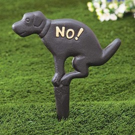 No Pooping Yard Sign Cast Iron Dog Poop Yard Sign Stop Dogs from Pooping On Your Lawn for Outdoor Yard Garden Courtyard Lawn