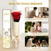Yamonic Preserved Real Rose Gifts for Women, Single Red Rose