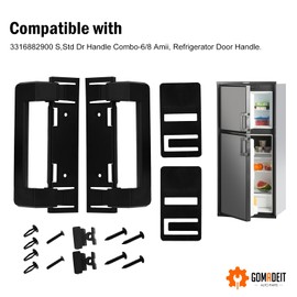 GOMADEIT Rv Refrigerator Door Handle fits for 3316882900 S, Std Dr Handle Combo-6/8 Amii, Refrigerator Door Handle replace DM2672 DM2682 DM2872 DM2882