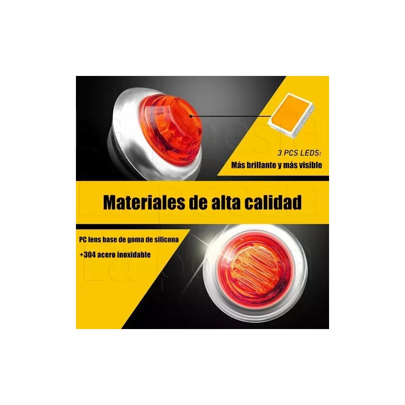 LOVLY 50pzs Plafones Led Cromado Para Camión Trailer Micro 24v