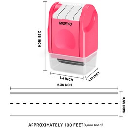 Miseyo Dashed Handwriting Lines Practice Roller Stamp,Self-Inking Line Rolling Stamps for Kids Writing - Peach