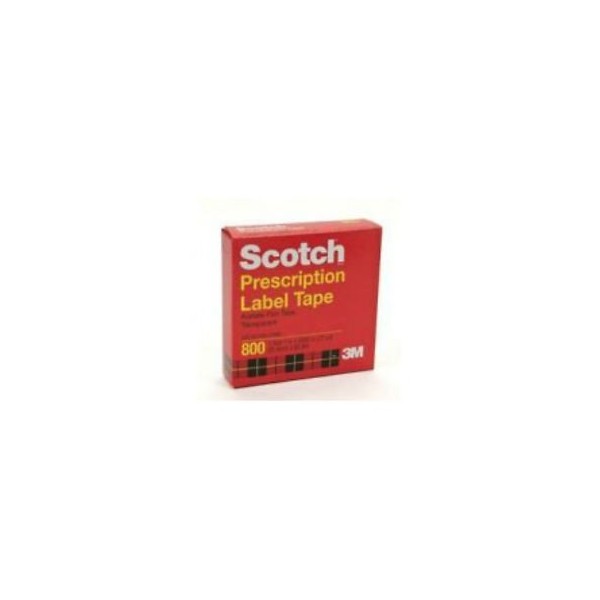 Scotch Prescription Label Tape, 1 Roll 1 in X 2592 in (72 Yards) (6 Pack)