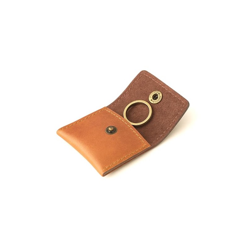 TheAntiq Estuche para Anillos de Cuero de Grano Completo, Porta