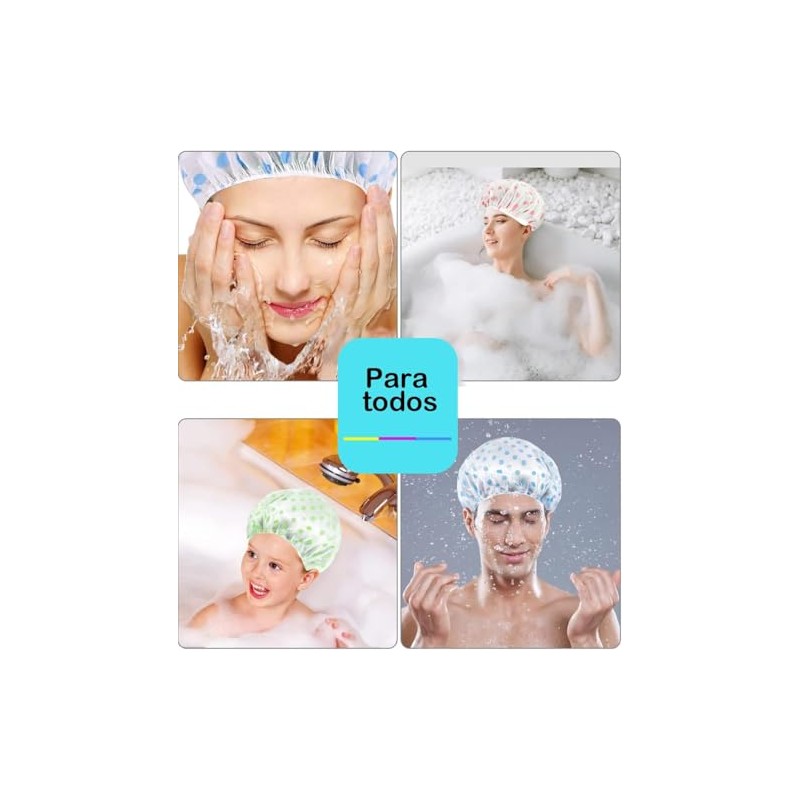 Gorras Baño Mujer Ducha Reutilizables Diseño Elegante Ajuste Cómodo Protección