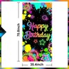 Avezano Glow Neon Birthday Door Cover Glow in The Dark
