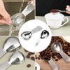 2Pcs Coffee Scoop,Silver Stainless Coffee Scoop,Measuring Spoon with Short Handle