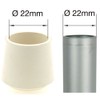 22mm Multi Purpose White Rubber Ferrules for Tables and Chair