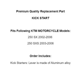 Celox for KTM 250 SX 2002-2006 / 250 SXS 2003-2006 Kick Start Starter LEVER PEDAL