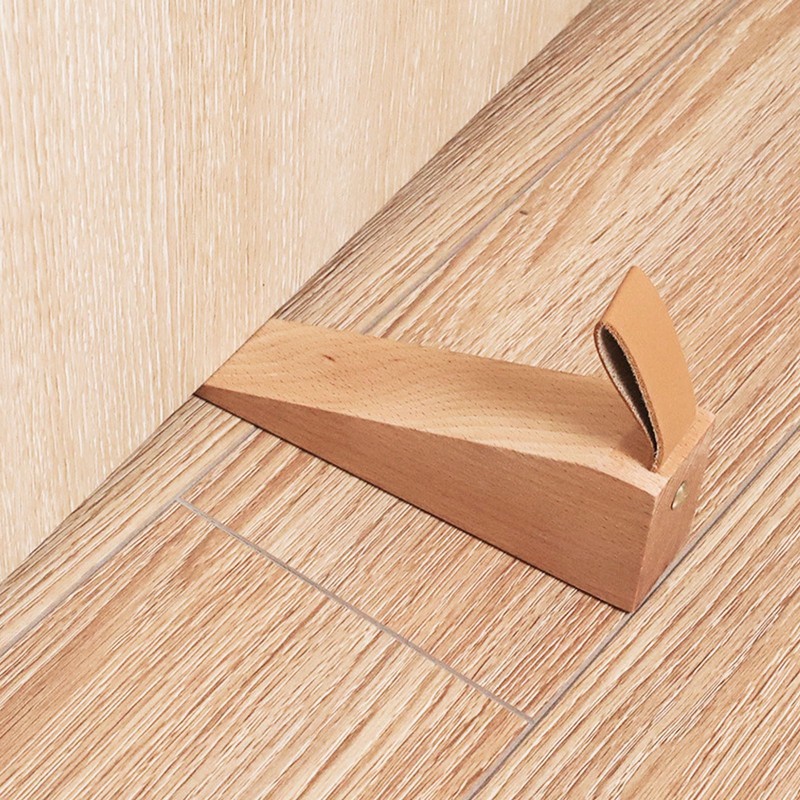 6pcs Door Stopper Wedge Polished Glossy Compact Wooden Firefighter Door