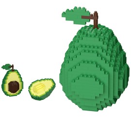 Elegrafy Detachable Fruit Series Mini Bricks Micro Building Kit Toys Desktop Ornaments Compatible Nano Kids (810 Pieces) (Avocado)