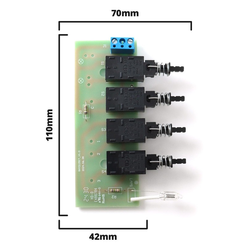 Reliapart PCB Control Module Push Button Switchbox Assembly Fits Hygena