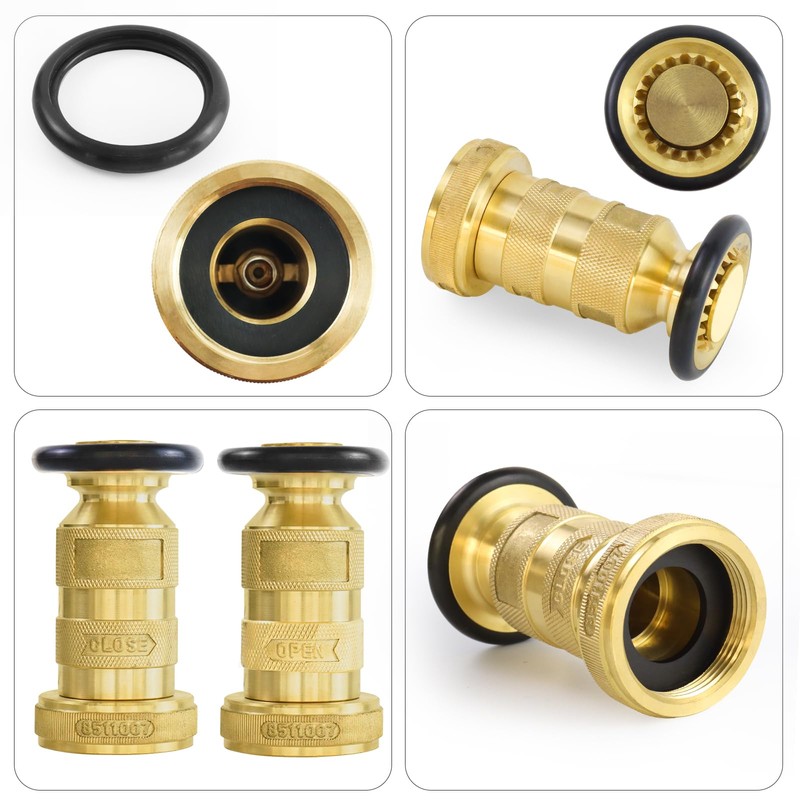 Fire Hose Nozzle 1-1/2" NPSH/NPT Fire Fighter Hose Nozzle 100