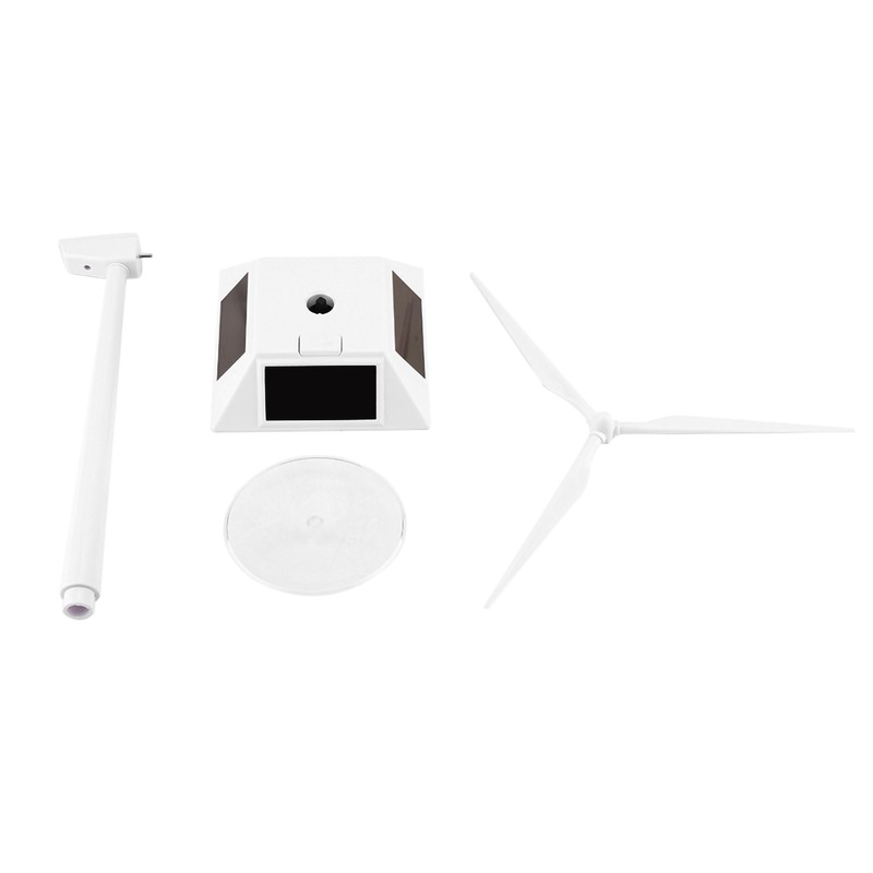 Solar Powered Wind Mill Model Desktop Decor Craft Kids Children