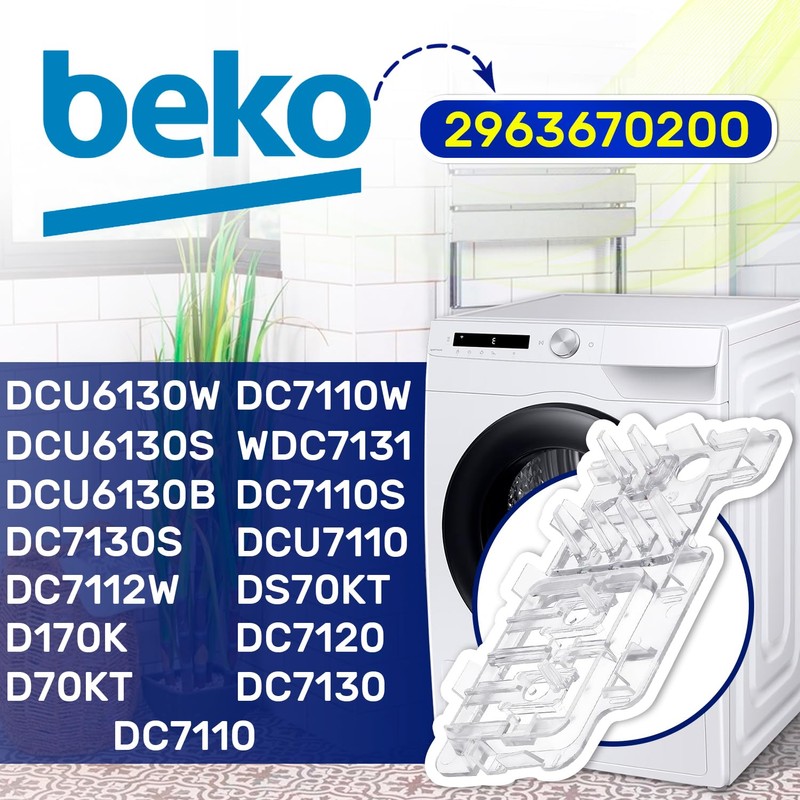 Dryer Button Holder with Original Code 2963670200 for Beko -