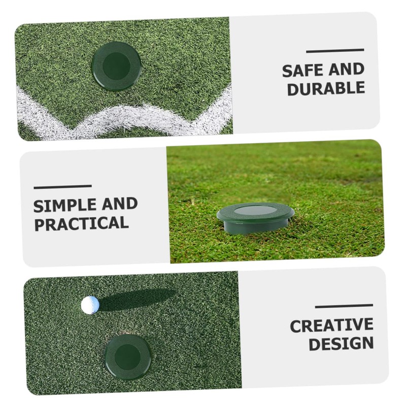 BESPORTBLE 3Pcs Golf Putting Hole Cup Cover Durable Plastic Golfs
