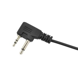 HELETUL Shoulder Mic with 3.5mm Listen Earpiece Walkie Talkie Lapel Microphone Hands Free Speaker Mike for Midland 2 Pin Radio GXT LXT GMRS AVPH10 (Black)