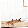 HOMSFOU Wooden Shark Statue en Wiggle Animal Toy