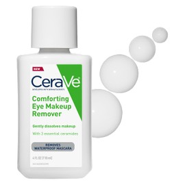 CeraVe Eye Makeup Remover with Hyaluronic Acid and Ceramides, Waterproof, Non-Comedogenic, Fragrance Free, Non-Greasy & Ophthalmologist Tested, 4 Ounces
