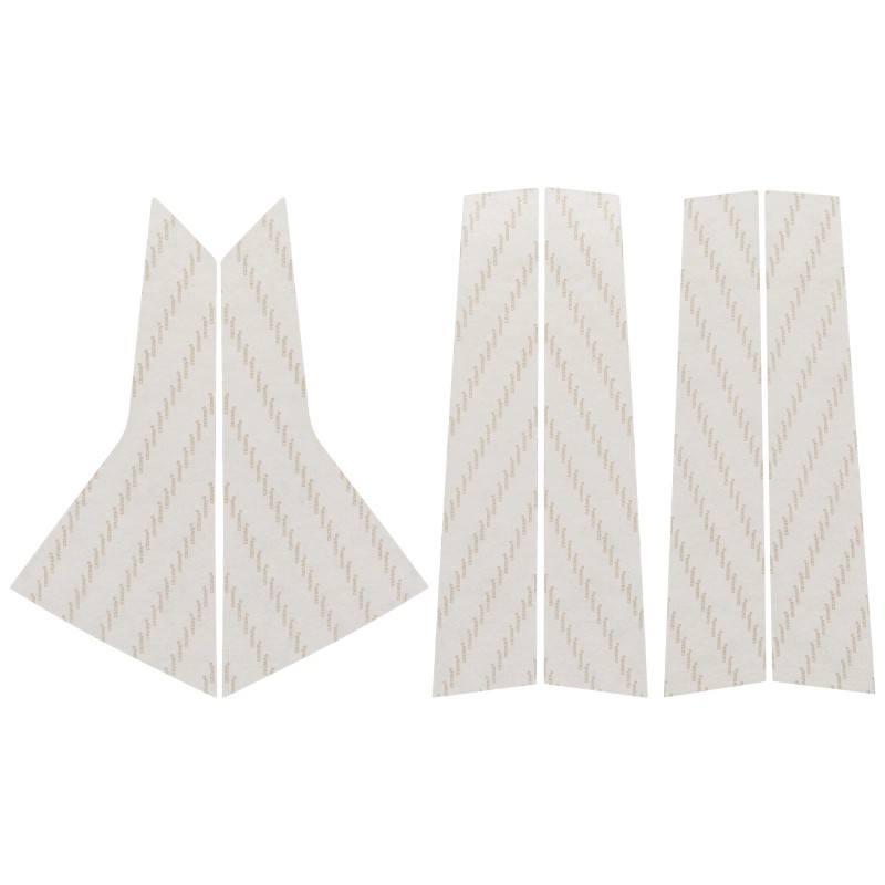 LIANGREN 6pcs Glossy Black PC Window BC Pillar Post Cover