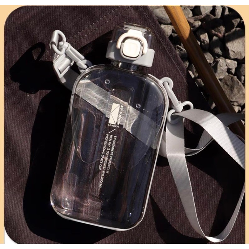excvalues 24 oz Flat Square Bottle Travel Flask Portable BPA