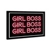 Wynwood Studio Typography Wall Art Framed Prints 'Girl Boss Neon'
