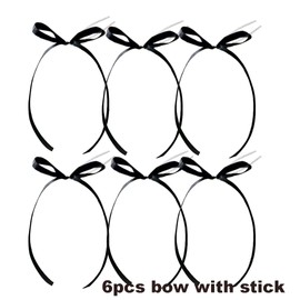 DiDida Bow Cake Topper Ribbion Cake Topper with Happy Birthday sign Coquette Themed Party Black Vintage Cake Topper for Heart Cake Vintage Cake