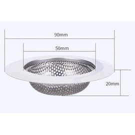 Tongke 2 Sizes Stainless Steel Kitchen Sink Strainer, Anti-Clogging Sink Disposal Stopper, Perforated Basket Drains Sieve for Kitchen Sink Drain
