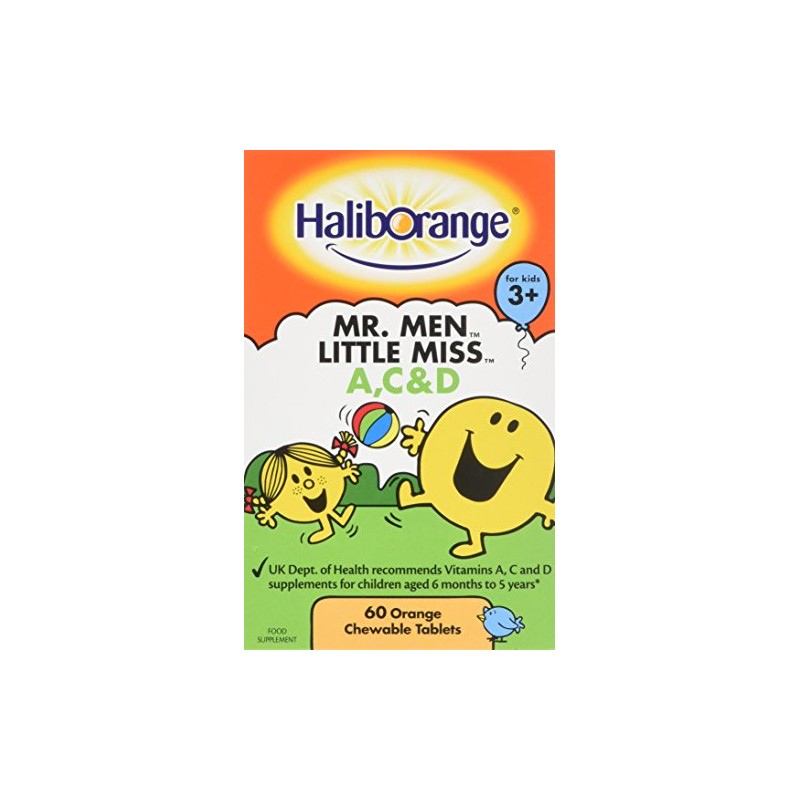 Haliborange Vitamins A C & D, 60 Orange Chewable Tablets