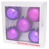Christmas Concepts® Pack of 5-100mm (4") Large Baubles - Shiny,