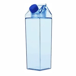Jinberry 500ml/17Oz Cute Leakproof Milk Carton Water Bottle Portable Drinkware for Outdoor Climbing Tour or Camping