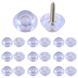 Bonsicoky 20Pcs Round Furniture Feet Pads, 19mm/0.75" Rubber Chair Leg Pads, Non Slip Sofa Tables Foot Pad for Floor Surface Protection, Clear