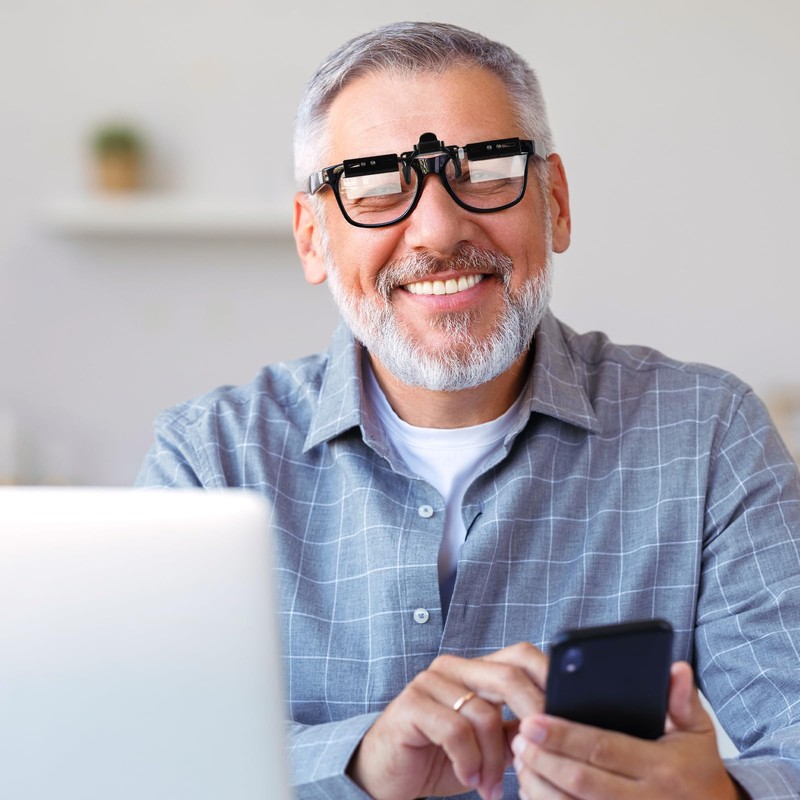 Joy&Jey Clip on Lazy Glasses - Horizontal Reading Glasses 90