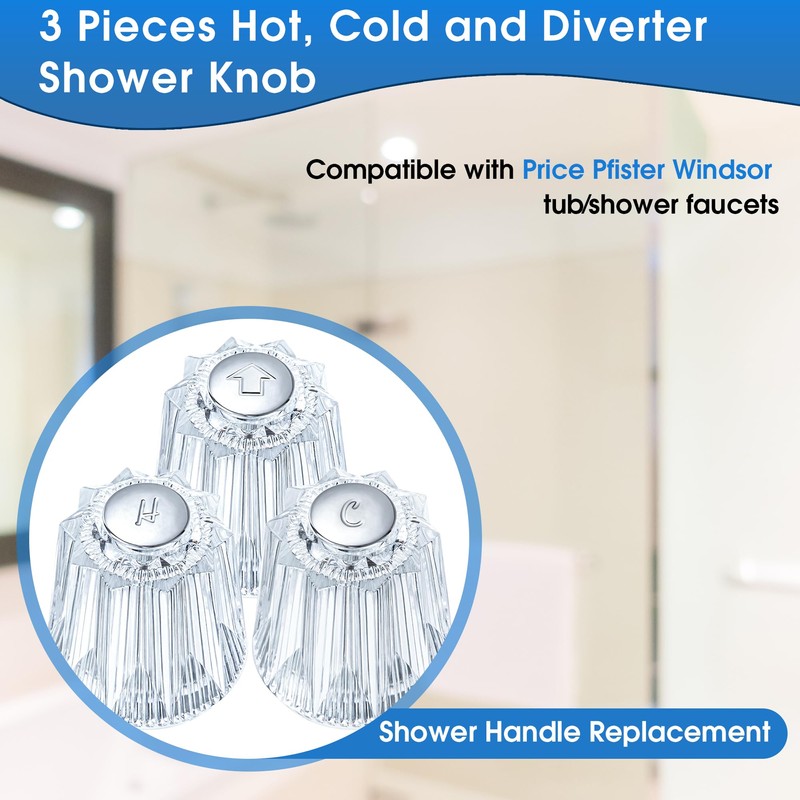 Enhon Shower Faucet Handle Replacement, Compatible with Price Pfister Windsor