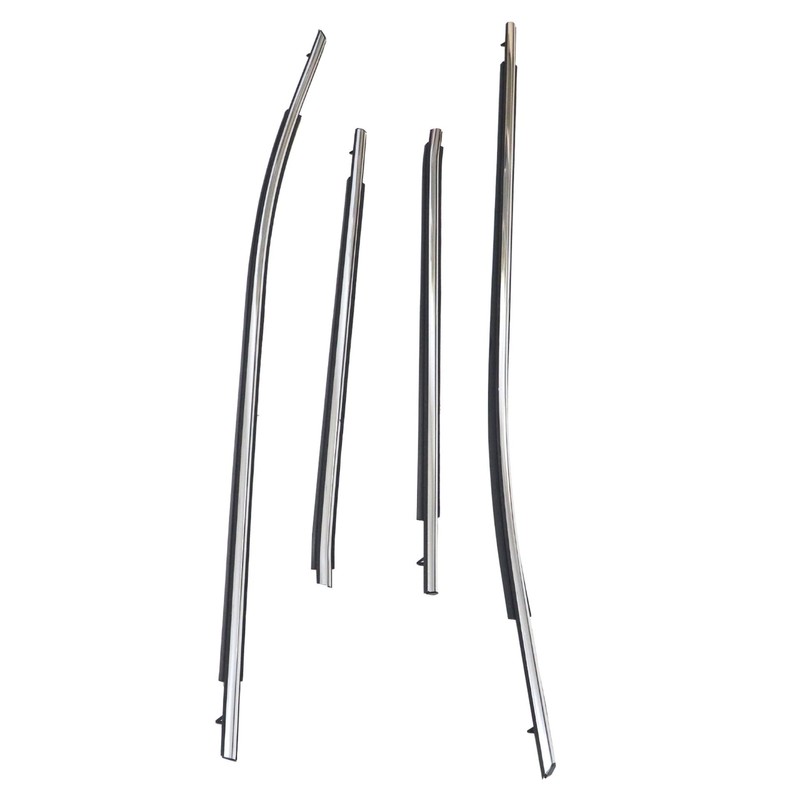 GXARTS 4Pcs Door Belt Molding Chrome Trim Left and Right