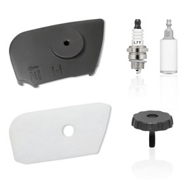 Stitokg 530057846 Air Filter Cover Fit for Husqvarna 124/125/128 L/LDX/R/RJ/C/CD Trimmers - Replacement Kit with 530150253 Air Filter & 530059796 Cover Knob