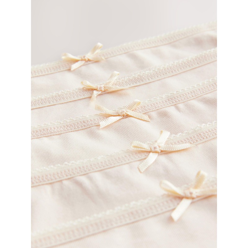 NEXT Pack of 5 High Leg Briefs, Pastel Rose Nude,