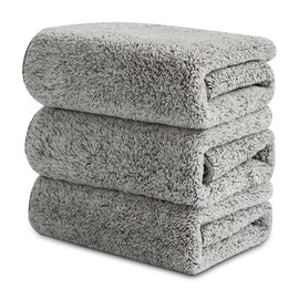 YAGE Microfiber Cleaning Cloths,Super Soft & Absorbent, Streak-Free & Reusable for Home, Kitchen, Car, and Bathroom Surfaces. Grey,40x28cm, Pack of 3