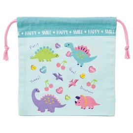 Skater KB64C Children's Lunch Box Drawstring Bag with Gusset, Happy & Smile, 7.9 x 7.9 inches (20 x 20 cm)