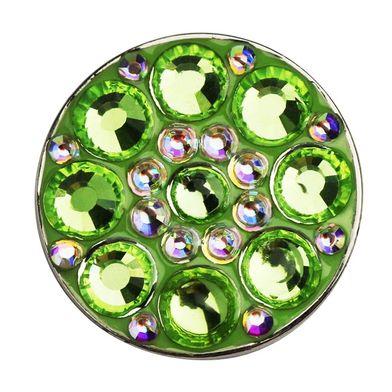 Golf Hat Clip with Glitzy Crystal Golf Ball Marker for