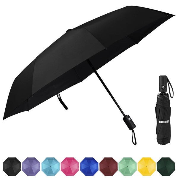 Yoobure Windproof Travel Umbrella, Automatic Umbrellas for Rain, Portable &