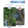 SKGPOLE 26FT Reach Fruit Picker, 5-20 Foot Sturdy Aluminum Telescoping