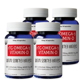 (Whole Life) 4 bottles of RTZ Omega 3 Vitamin D for 75 days / (통라이프)알티지오메가3 비타민D 75일분 4병