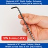 Hexagon Socket Key, 1 Piece, Hex SW 6 mm, Tool-Resistant