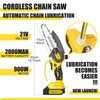 Cordless Mini Chainsaw 6 Inch, Auto Oiler &Tool-Box, One-Hand Handheld