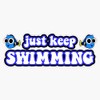Keep Swimming Bumper Sticker Vinyl Decal 5"