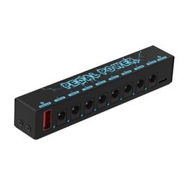 Sarini 8 Channel Power Supply for Guitar Pedal 9V 100mA/300mA Supports USB Input