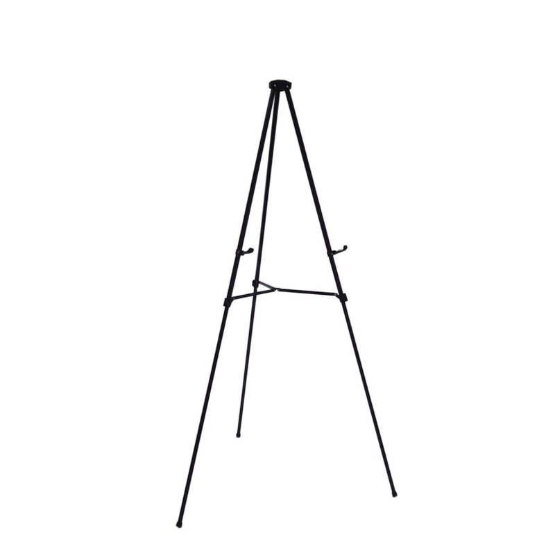 Lightweight Aluminum Telescoping Display Easel, 70 Inches, Black (2)