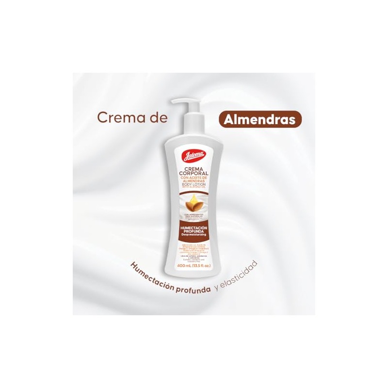 Jaloma Crema Corporal de Almendras, Humectacin Profunda, contiene Omega 3,