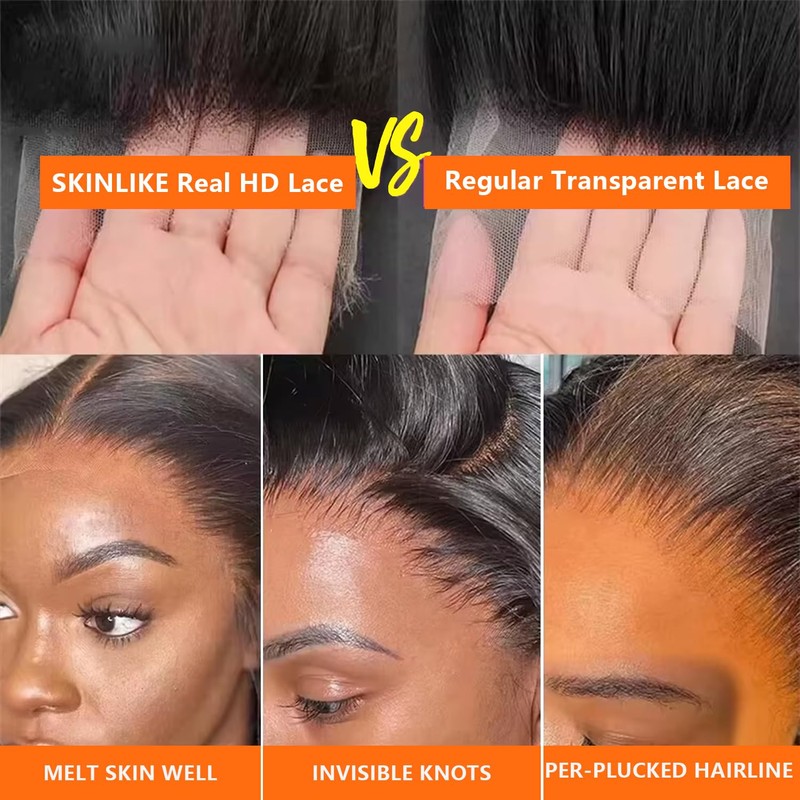 CHEETAHBEAUTY 13x6 SKINLIKE Real HD Lace Front Wig Human Hair